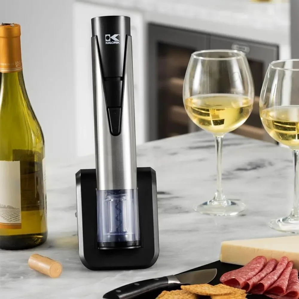 Kalorik 2-in-1 Wine Opener and Preserver - Stainless Steel -‎ New In Box